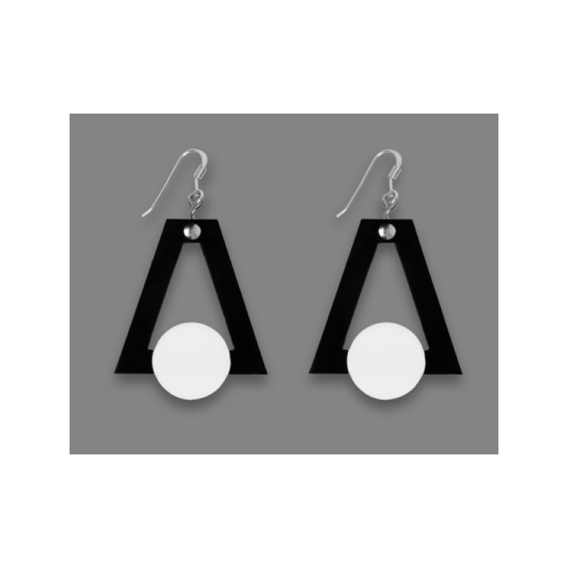 Orecchini Piccoli Fantasia - Trapezio forato e tondino Orecchini Piccoli Fantasia - Trapezio forato e tondino