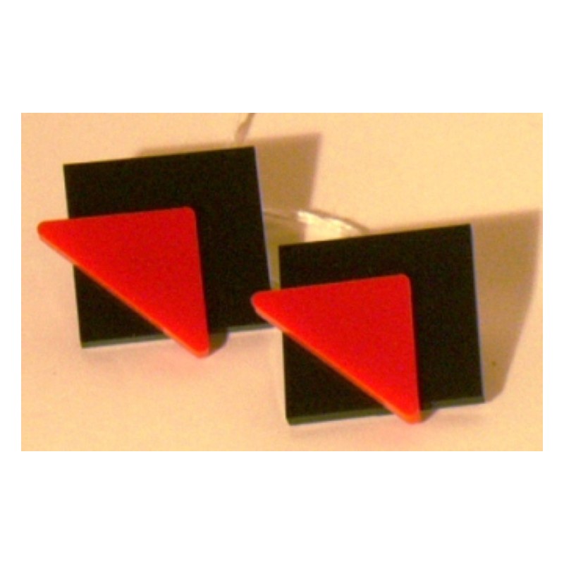 Orecchini Bottone Quadro 7