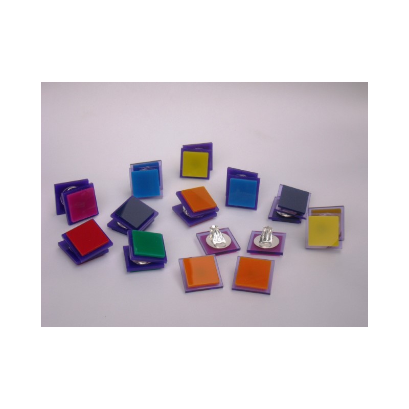 Orecchini Bottone Quadro 5 Orecchini Bottone Quadro 5
