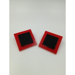 Orecchini Bottone Quadro 4