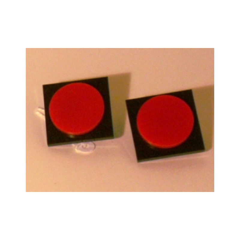 Orecchini Bottone Quadro 3