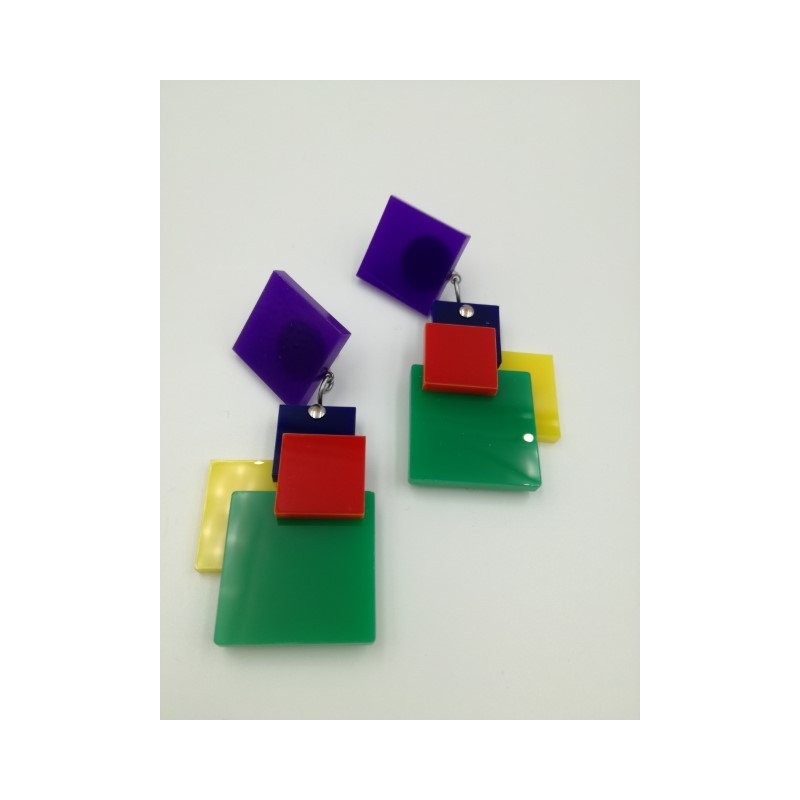 Orecchini Munari multiquadri